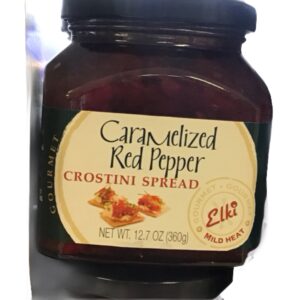 Elki carmelized red pepper crostini spread