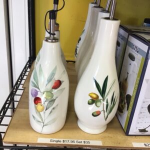 Olive branch cruet