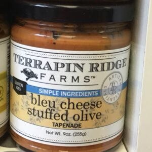 Bleu cheese stuffed olive tapenade