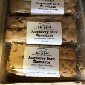 Raspberry Dark Chocolate biscotti