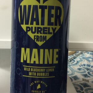 Water purely from Maine wild blueberry w/ lemon