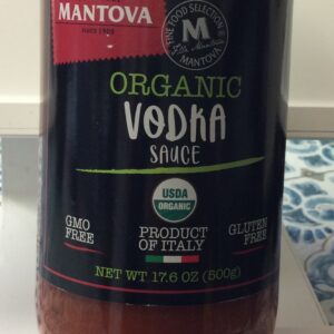 Organic vodka sauce