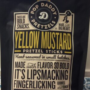 Yellow mustard pretzels